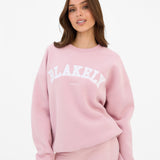 Varsity Oversized Jumper - Vintage Pink