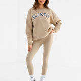 Varsity Oversized Jumper - Tan