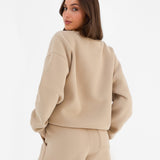 Varsity Oversized Jumper - Tan