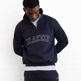 Outline Varsity 1/4 Zip Up Jumper - True Navy