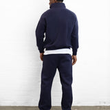 Outline Varsity 1/4 Zip Up Jumper - True Navy