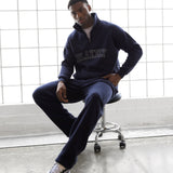 Outline Varsity 1/4 Zip Up Jumper - True Navy