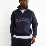 Outline Varsity 1/4 Zip Up Jumper - True Navy