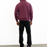 Outline Varsity 1/4 Zip Up Jumper - Old Burgundy