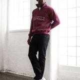 Outline Varsity 1/4 Zip Up Jumper - Old Burgundy