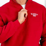 Miles Relaxed 1/4 Zip Jumper - Red