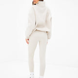 Outline Varsity 1/4 Zip Jumper - Chalk