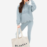 Outline Varsity 1/4 Zip Jumper - Mineral Blue