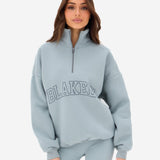 Outline Varsity 1/4 Zip Jumper - Mineral Blue