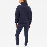 Outline Varsity 1/4 Zip Jumper - True Navy