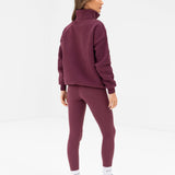 Outline Varsity 1/4 Zip Jumper - Old Burgundy