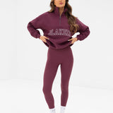 Outline Varsity 1/4 Zip Jumper - Old Burgundy