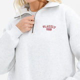 Alexis 1/4 Zip Jumper - Marl White