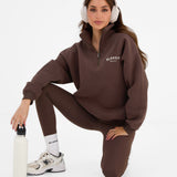 Heritage 1/4 Zip Jumper - Dark Chocolate