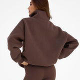 Heritage 1/4 Zip Jumper - Dark Chocolate