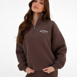 Heritage 1/4 Zip Jumper - Dark Chocolate