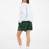 Varsity Oversized Jumper - Marl White & Deep Green