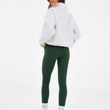 Heritage 1/4 Zip Jumper - Marl White & Deep Green
