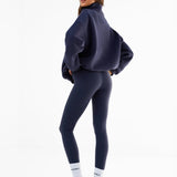 Heritage 1/4 Zip Jumper - True Navy & Vintage Pink