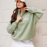 Heritage 1/4 Zip Jumper - Light Green