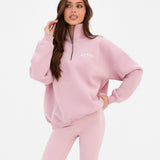 Heritage 1/4 Zip Jumper - Vintage Pink