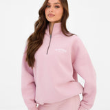 Heritage 1/4 Zip Jumper - Vintage Pink