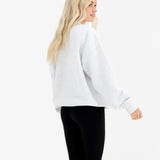 Alexis Oversized Jumper - Marl White