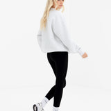 Alexis Oversized Jumper - Marl White