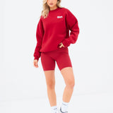 Motion Oversized Jumper - Cherry Red