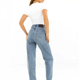 Blakely Mom Jeans - Faded Blue