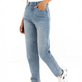 Blakely Mom Jeans - Faded Blue