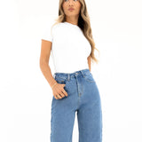 Blakely Mom Jeans - Mid Blue