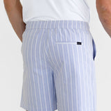 Ellis Relaxed Stripe Shorts - Light Blue