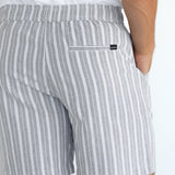 Ellis Relaxed Stripe Shorts - Grey