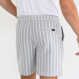 Ellis Relaxed Stripe Shorts - Grey