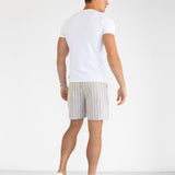 Ellis Relaxed Stripe Shorts - Light Brown