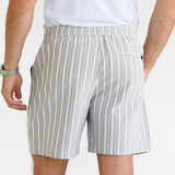 Ellis Relaxed Stripe Shorts - Light Brown