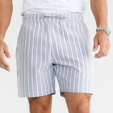 Ellis Relaxed Stripe Shorts - Blue