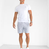 Ellis Relaxed Stripe Shorts - Blue