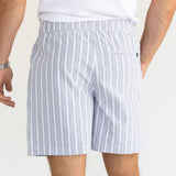 Ellis Relaxed Stripe Shorts - Blue