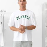 Varsity Unfitted T-Shirt - White & Pine Green
