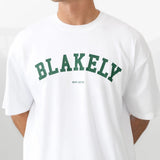 Varsity Unfitted T-Shirt - White & Pine Green