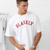 Varsity Unfitted T-Shirt - White & Red