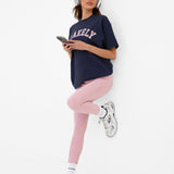 Varsity Oversized T-Shirt - True Navy & Vintage Pink