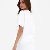 Varsity Oversized T-Shirt - White & Light Green