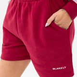 Harper Jogger Shorts - Berry Red