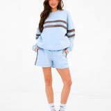 Lily Jogger Shorts - Powder Blue