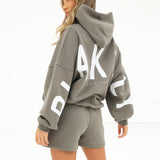 Isabel Hoodie & Jogger Shorts Set - Safari Green