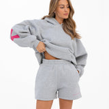 Isabel Jogger Shorts - Marl Grey