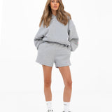Isabel Jogger Shorts - Marl Grey